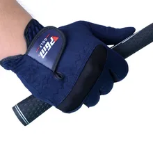 Męskie rękawice golfowe z prawej i lewej strony Sweat chłonne tkaniny z mikrofibry miękkie oddychające na ścieranie rękawice tanie tanio CN (pochodzenie) Golf Gloves