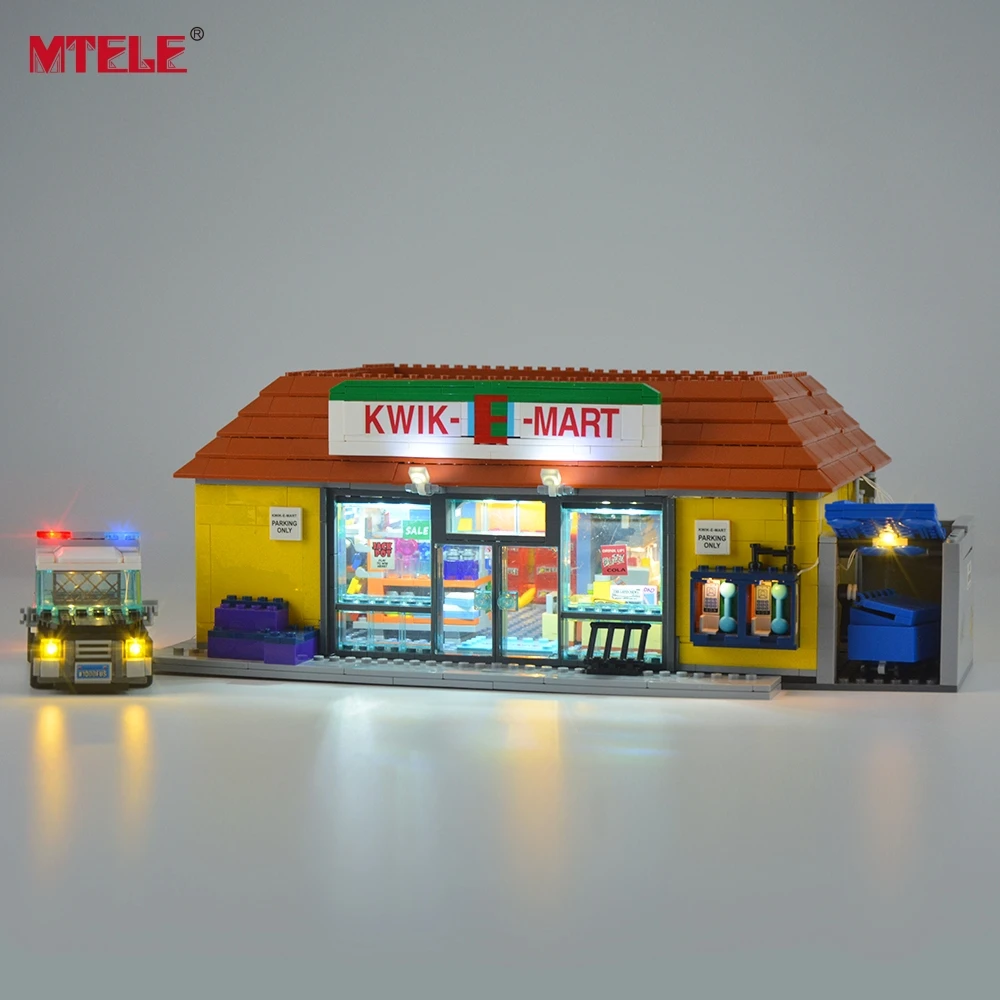 Conjunto de Luz Bloco de Construção Incluir o Modelo Led para 71016 Compatível com 16004 para Não Mtete Kwik-e-mart Loja Iluminação Kit 6 Brinquedos e hobbies