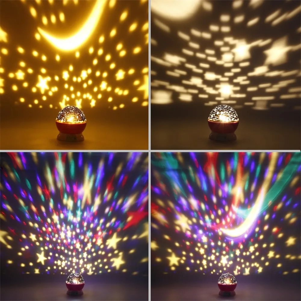 

Novelty Luminous Toys Romantic Starry Sky LED Night Light Projector Battery USB Night Light Creative Birthday Toys For Children