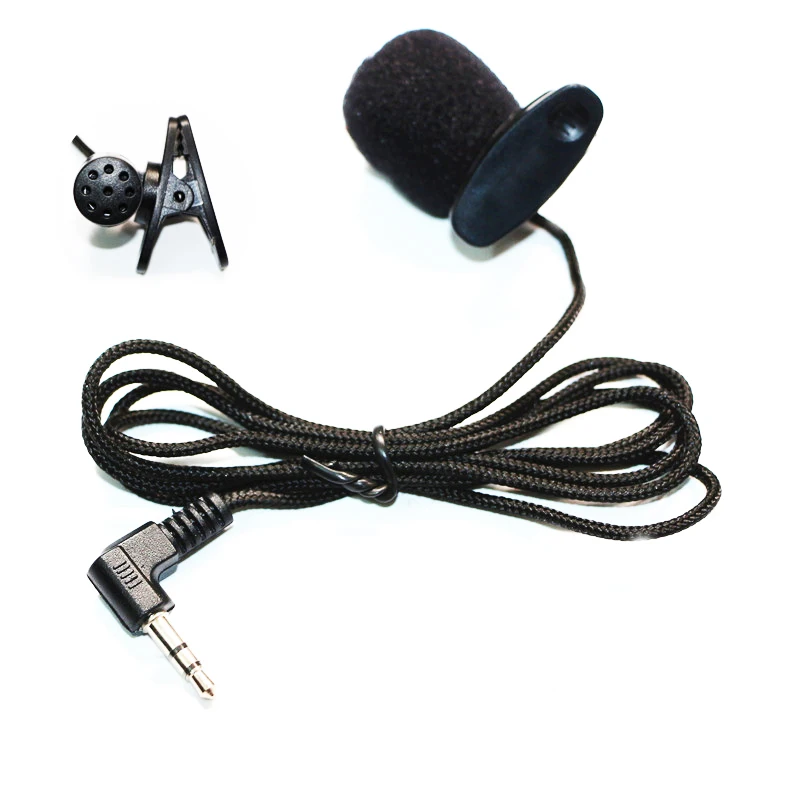 Portable Clip on Lapel Lavalier Microphone 3.5mm Jack Hands free Mini