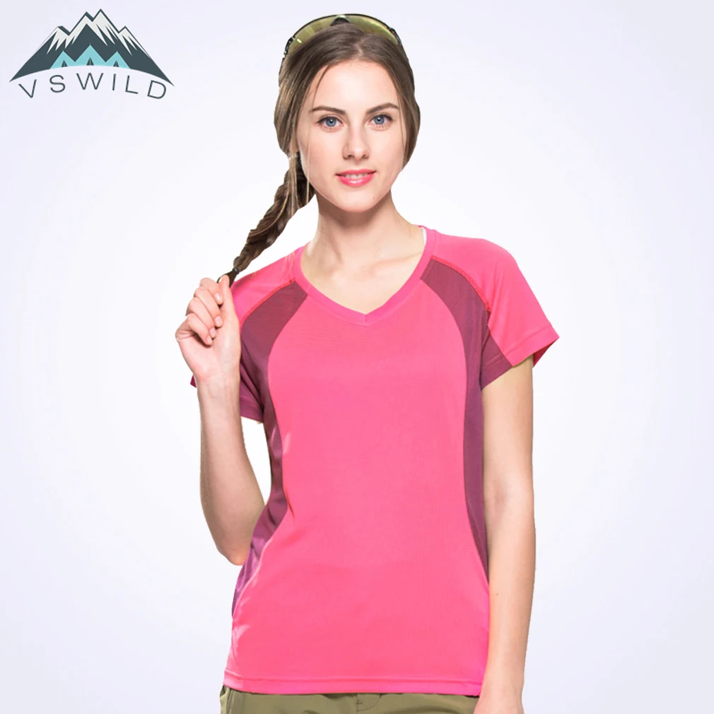 Women T shirt Short Sleeve Outdoor Quick Drying Breathable Female Tops