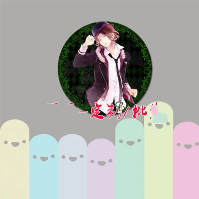 ZXFJXR 58 мм анимация Diabolik Lovers Reiji Ayato Laito Kanato значок Sakamaki Shu значки на рюкзак значок брошь - Окраска металла: 1