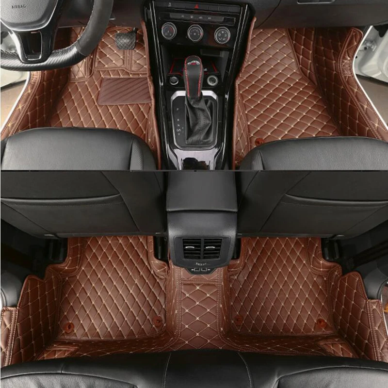 

For Volkswagen T-ROC 2018 High Quality PU Leather Special Car Floor Mats Custom Fit Auto Accessories Car Styling Carpet Cover