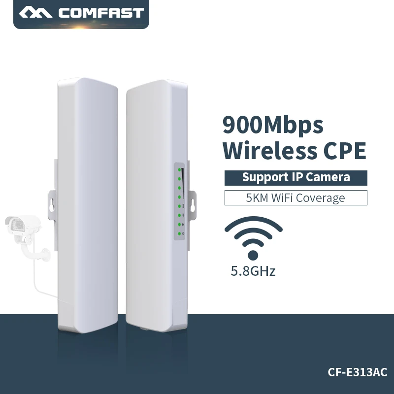 

COMFAST 900Mbps Long Distance 5.8Ghz Outdoor Wireless AP Bridge Wifi repeater Amplifier 5KM Wifi Transmission Wireless Router