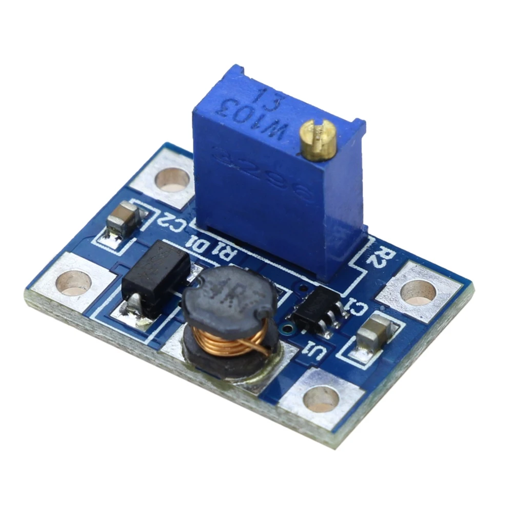 

Smart Electronics 2-24V to 2-28V 2A DC-DC SX1308 Step-UP Adjustable Power Module Step Up Boost Converter