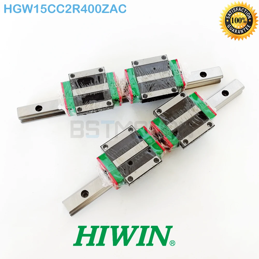 Taiwan Made HIWIN Линейная направляющая HGR15 2x400 мм рельсовый путь 4x HGW15CC HGW15CA Каретный блок