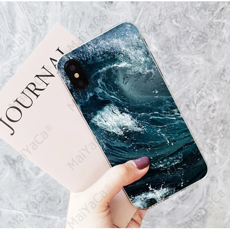 Чехол MaiYaCa Blue sea DIY с красивыми рисунками для телефонов iPhone 7 7plus X XS MAX 6 6S 8 8Plus 5 5S XR - Цвет: A15