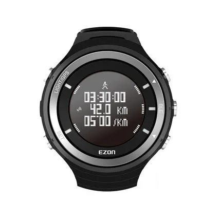 Ezon часы G3 Профессиональные уличные gps Bluetooth часы для бега с пульсом, альтиметром, функцией барометра - Цвет: Черный