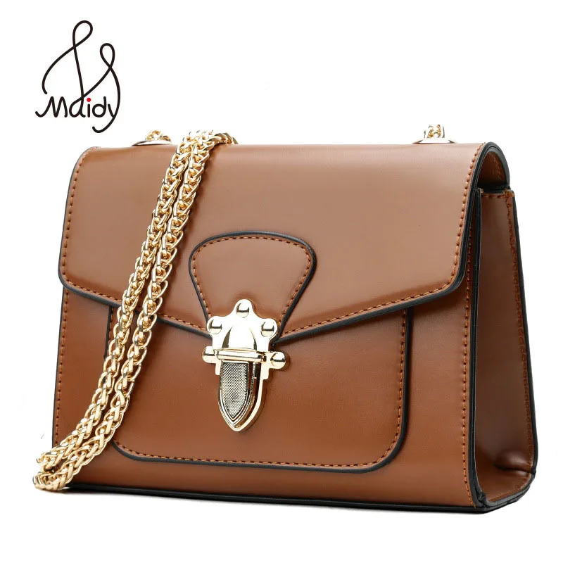 

Maidy Luxury Women Ladies Flap Shoulder Bag Chain Italian Leather Quilted Mulher Bag Mini Pu Leather Fashion Handbag Hasp Lock