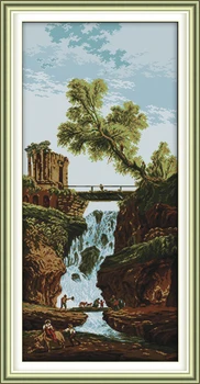 

Waterfall (2) Counted Cross Stitch 11CT Printed 14CT Set DIY Chinese Cross-stitch Kit Embroidery Needlework