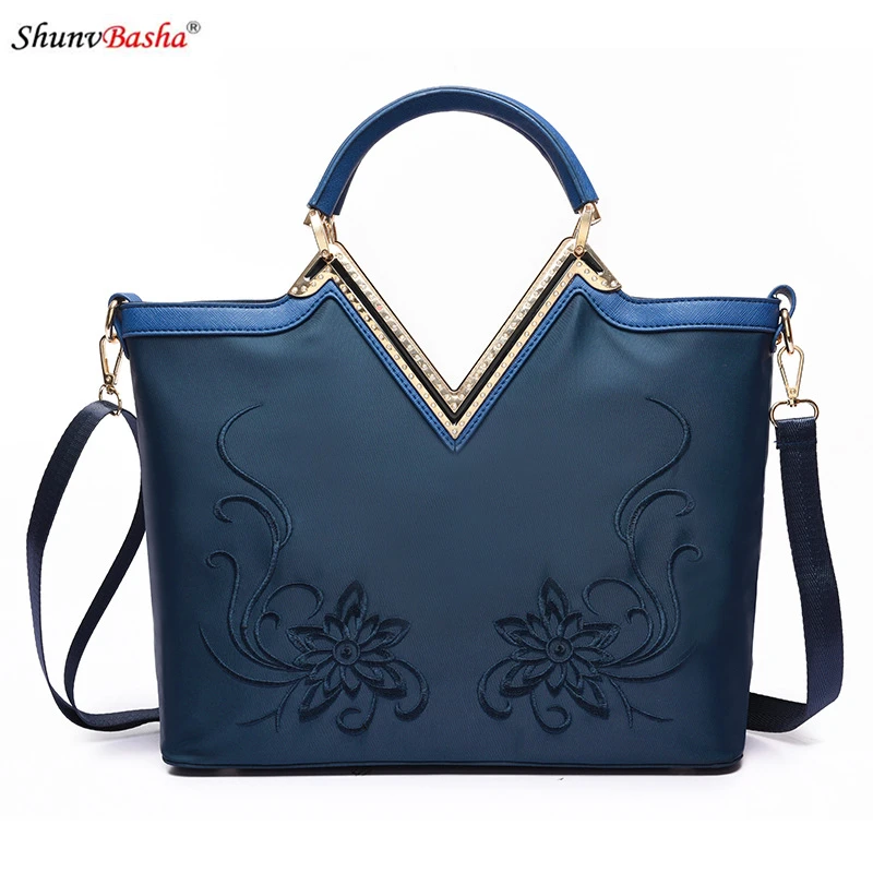 

2017 new nylon Tote bag handbags casual fashion Chinese national wind embroidery Female shoulder Crossbody bag High quality