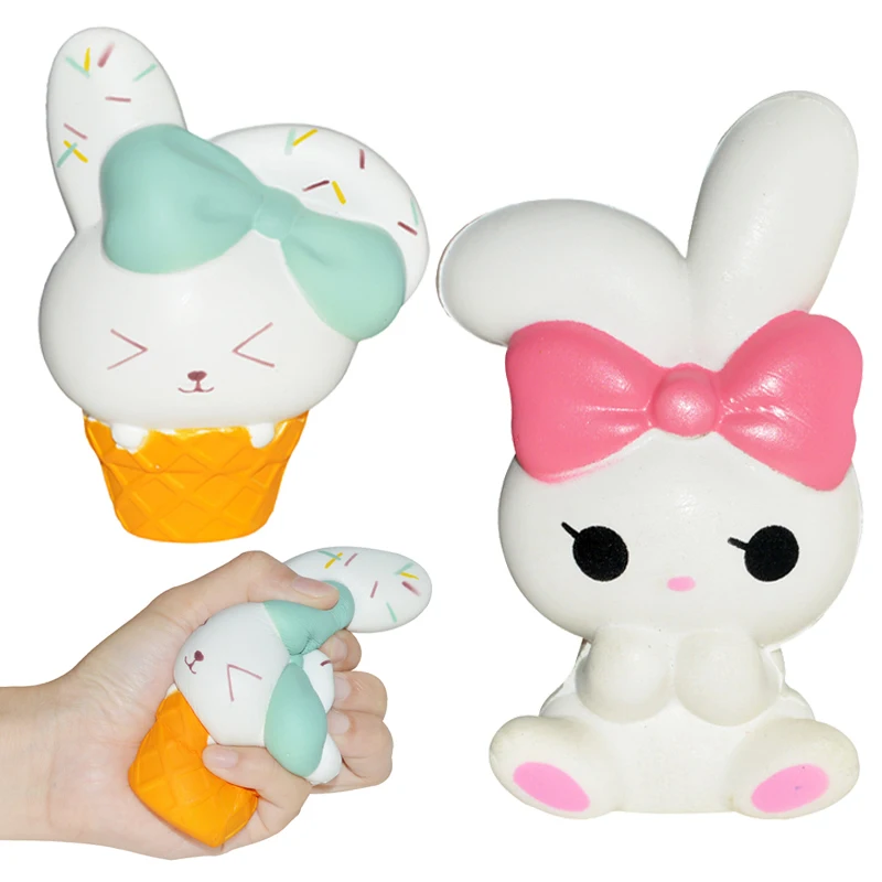 2018 новый милый кролик мороженое мягкими замедлить рост Jumbo мягкий Squeeze Kawaii Squishies