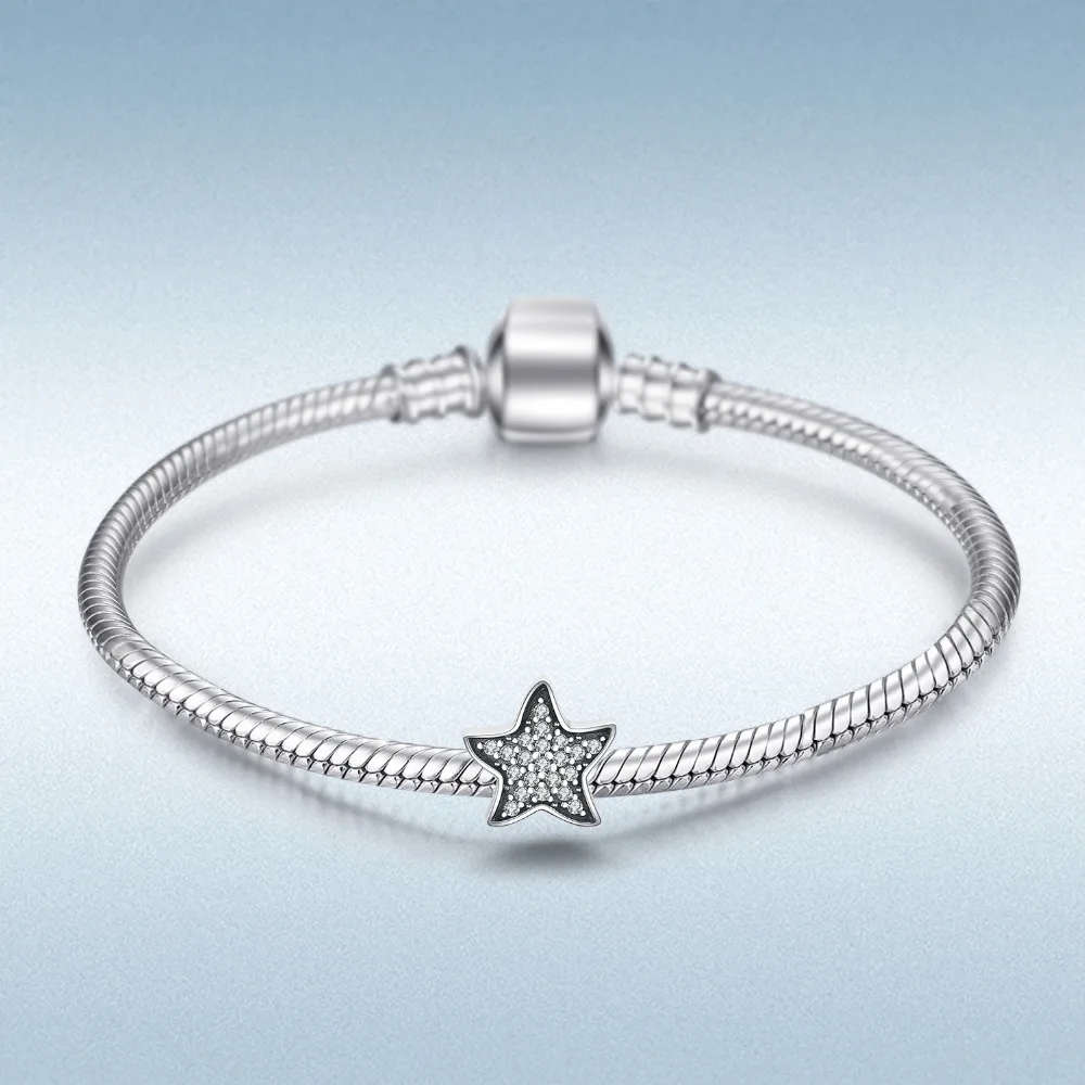 JewelryPalace Потрясающие Морская звезда кубического циркония 925 пробы Серебряный Шарм