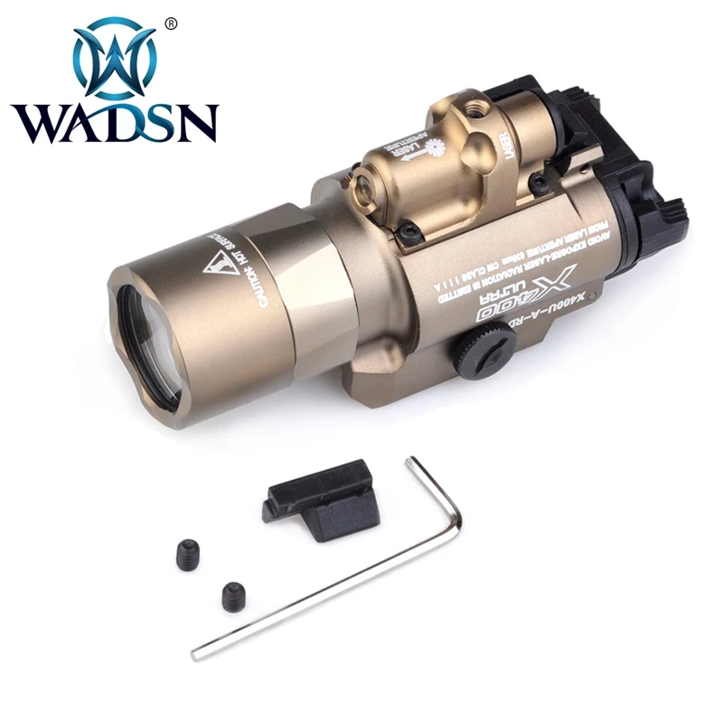 Wadsn Airsoft SF X400 CREE Ultra Weapon LED Pistol M4 Rifle Flashlight Red Dot Laser Combo Sight 20mm Rail Mount WEX367
Wadsn Airsoft SF X400 CREE Ultra Weapon LED Pistol M4 Rifle Flashlight Red Dot Laser Combo Sight 20mm Rail Mount WEX367