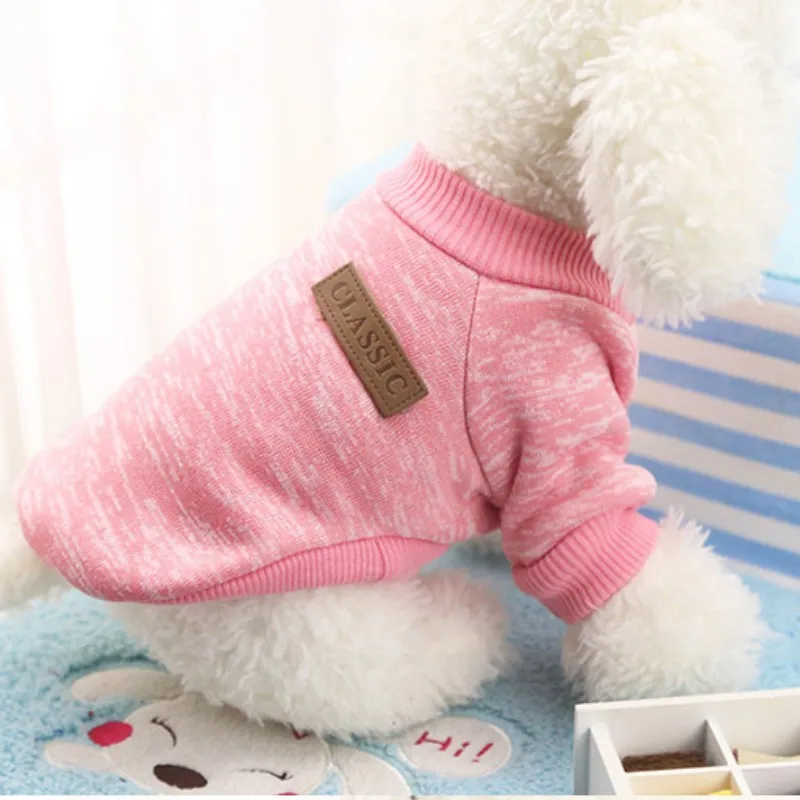 Классическая теплая одежда с принтом в виде собак Щенок наряд куртка для питомца, кошки пальто Зимний мягкий свитер Костюмы для маленьких собак чихуахуа XS-2XL 25S1 - Цвет: P
