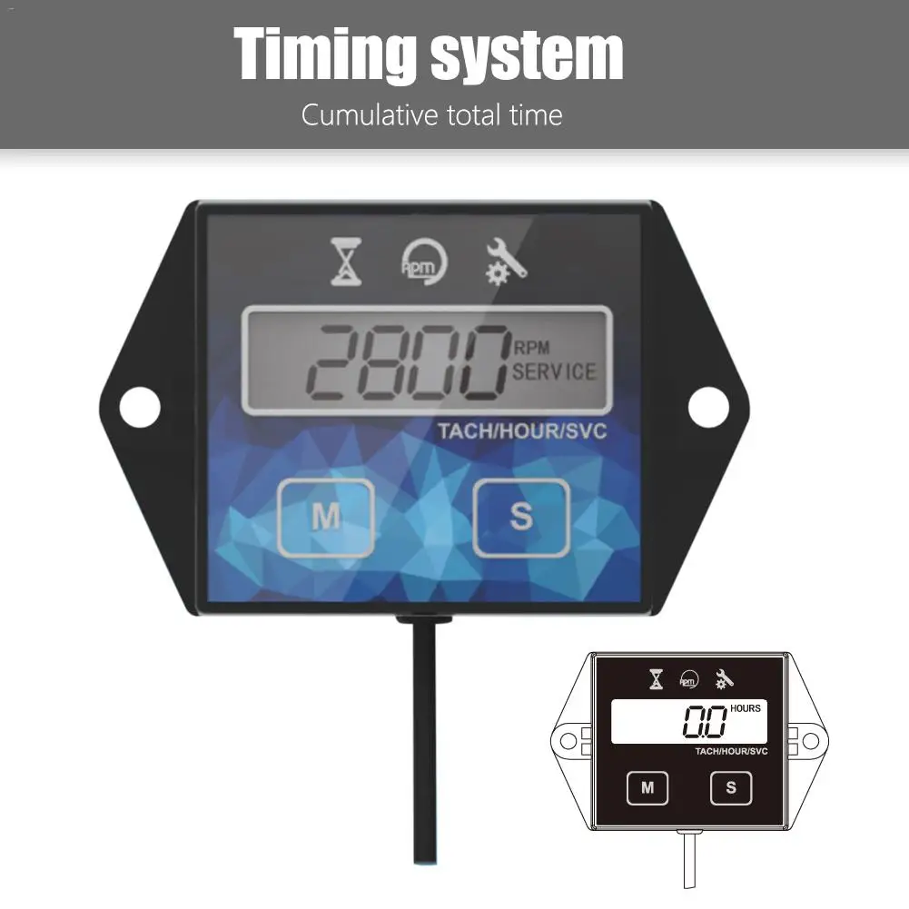 

2019 Software Program New Update Digital Tachometer Hour Meter Motorcycle Speed Timer 99999 Hours 20000rpm ATV Speed Reset Timer