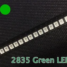 500 шт./лот SMD СВЕТОДИОДНЫЙ 2835 зеленый 0,2 Вт Высокий яркий светодиод Чип-светодиоды 520-525NM