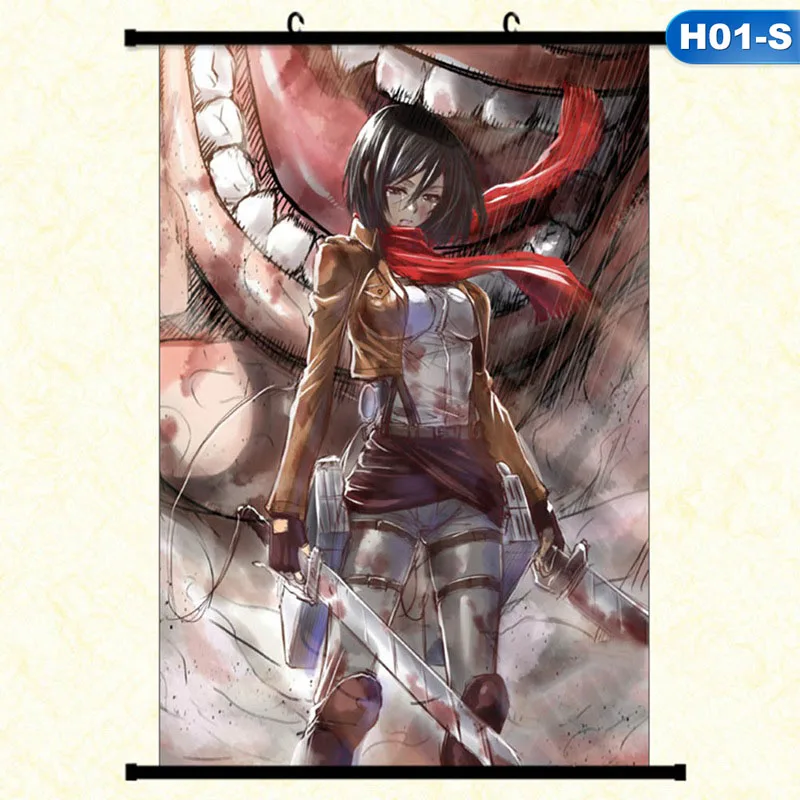 

Home Decor Attack on Titan Shingeki no Kyojin Cosplay Wall Scroll 2019