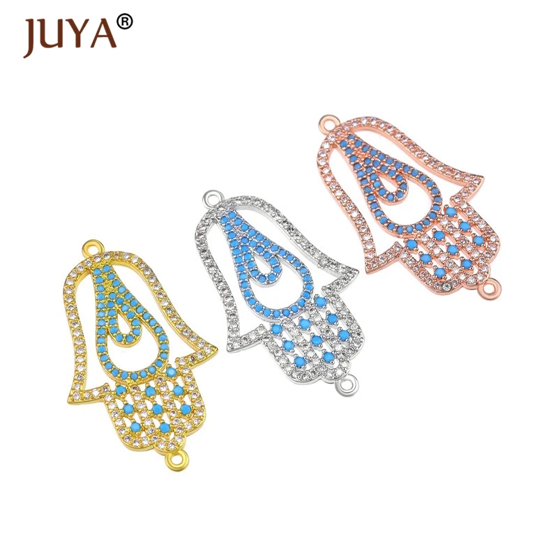 1pc 33*20mm Hollow Out Fatima Hand Evil Eye Palm Hamsa Charms Connectors For Jewelry Making Components DIY Findings | Украшения и