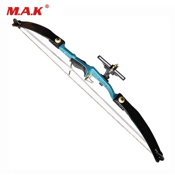 

51 Lbs Compound Bow 45 Inches with Aluminum Handle and Glass Fiber Bow Limbs in Black/Blue for Archery Hunting Games