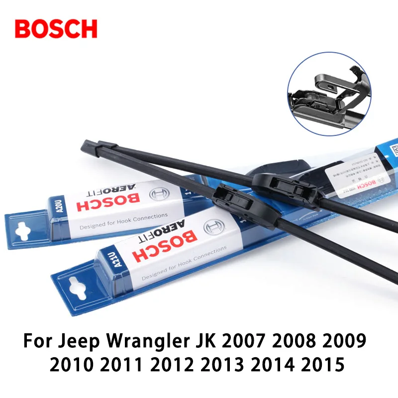 2 шт./компл. Bosch стеклоочистителей для Jeep Wrangler JK 1"& 15" Fit крючок оружия 2007 2008 2009 2010 2011 2012 2013