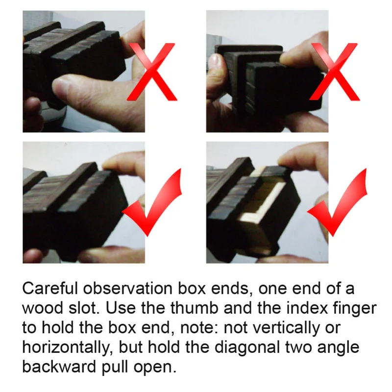Детский интеллект Волшебный Деревянный пазл с секретом коробка игрушки Мини ящик отсек детская игрушка для обучения подарки головоломка