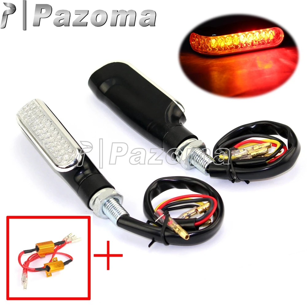 

Red Amber LED Motorcycle Turn Signal Blinker Indicator Light Motor Bike Flash Lighting Lamp for Honda Suzuki Yamaha