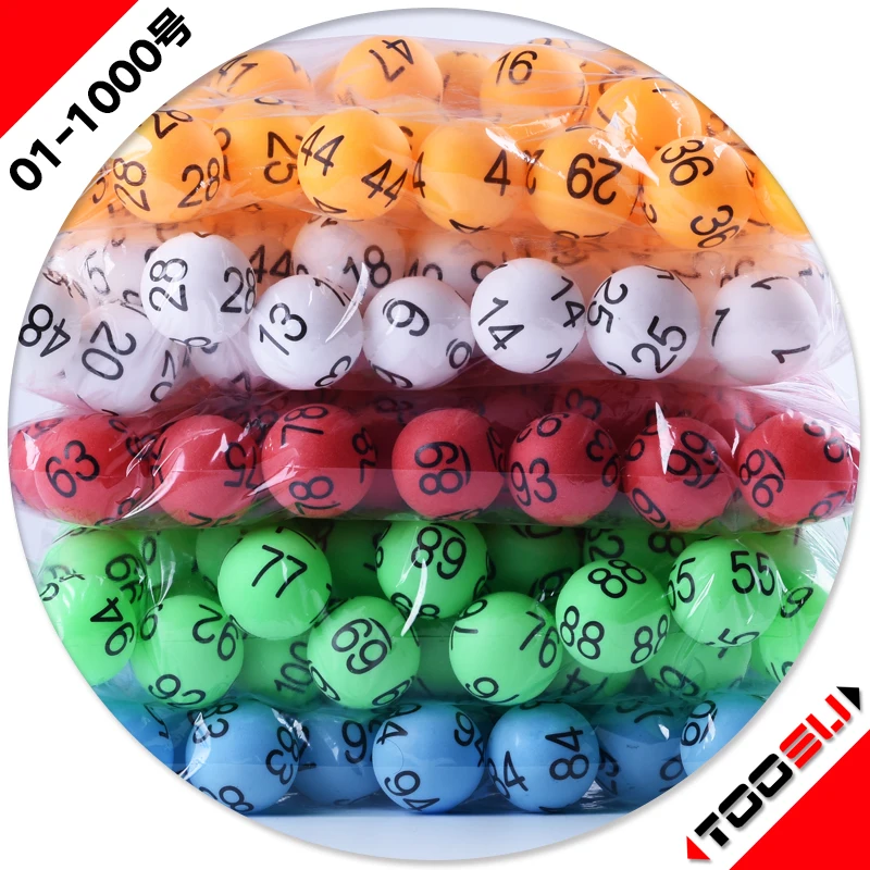 

six side Lottery Ball 01-100 Number Ball Seamless Ping Pong Digital Ball with box