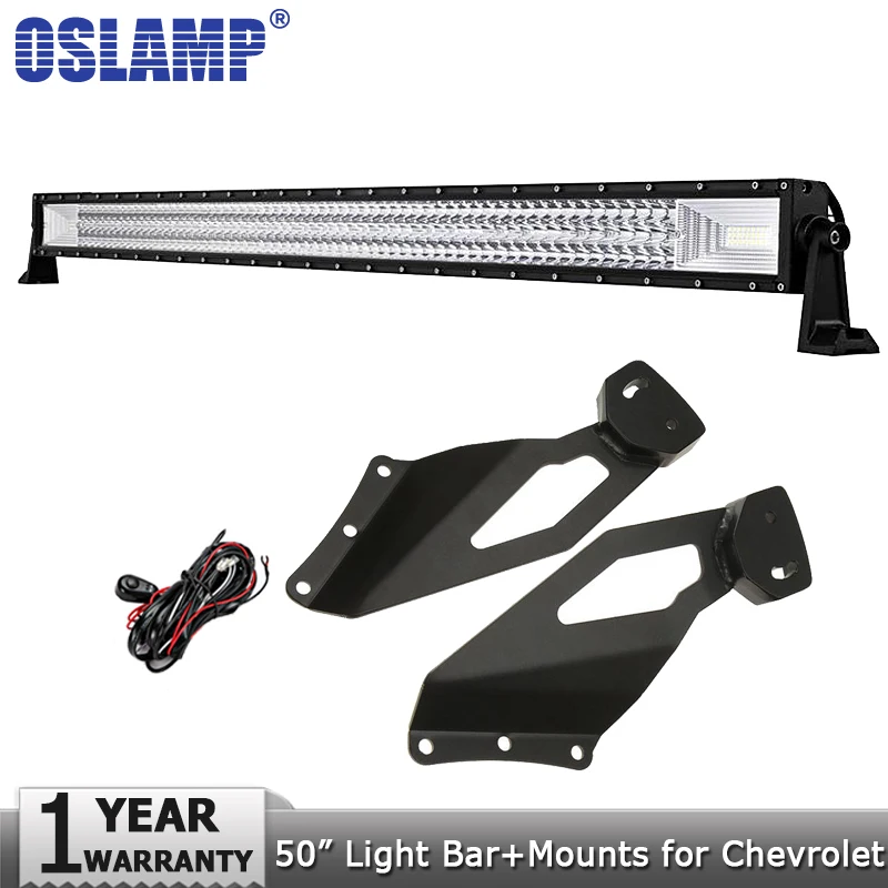 

Oslamp 50inch 702W 3-Row LED Offroad Light Bar Combo 12v 24v Led Work Light Bar for Chevrolet Silverado for GMC Sierra 1999-2006