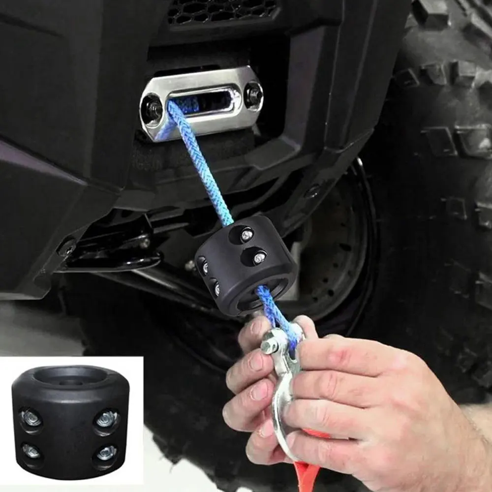 1 قطعة ونش كابل هوك سدادة المطاط الأسود ونش خط هوك ل حبل كابل مع وجع و مسامير ل جيب ATV