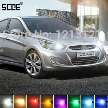 

SCOE Car Styling 2x27SMD LED Clearance Light Lamp Bulb Source For Hyundai Solaris Yellow Red Purple Green Crystal Blue