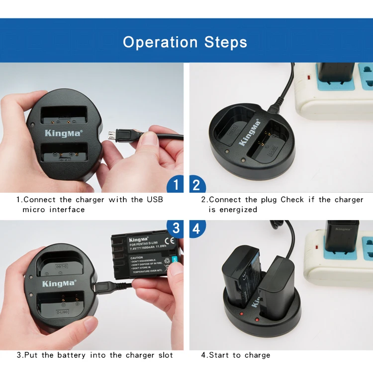 KingMa D-LI90 DLI90 D LI90 Батарея(2 шт) и зарядное устройство с двумя usb-портами для PENTAX K-7 K-7D K-5 K-5 II 645D K01 K-3 K-3 II 645Z L15