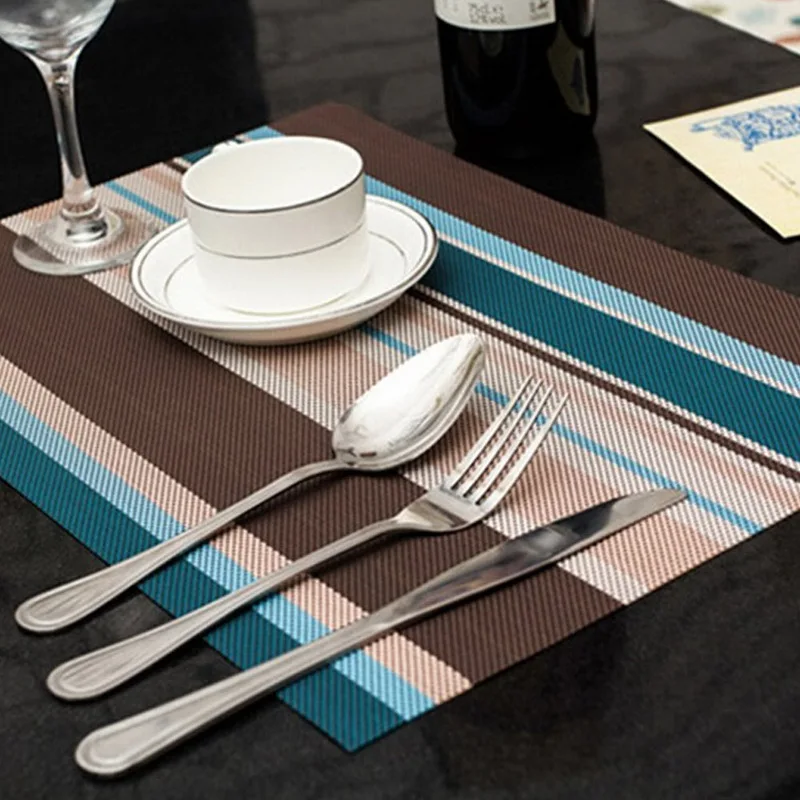 Hot 4pcs/Lot Placemats 30*45cm PVC Placemat Bar Mat Plate Mat Table Mat