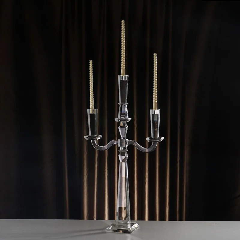 

Morrocan Candle Holders Crystal Handmade 3 Arms Simple Convenient Demountable Home Table Centerpiece Decoration Candlestick