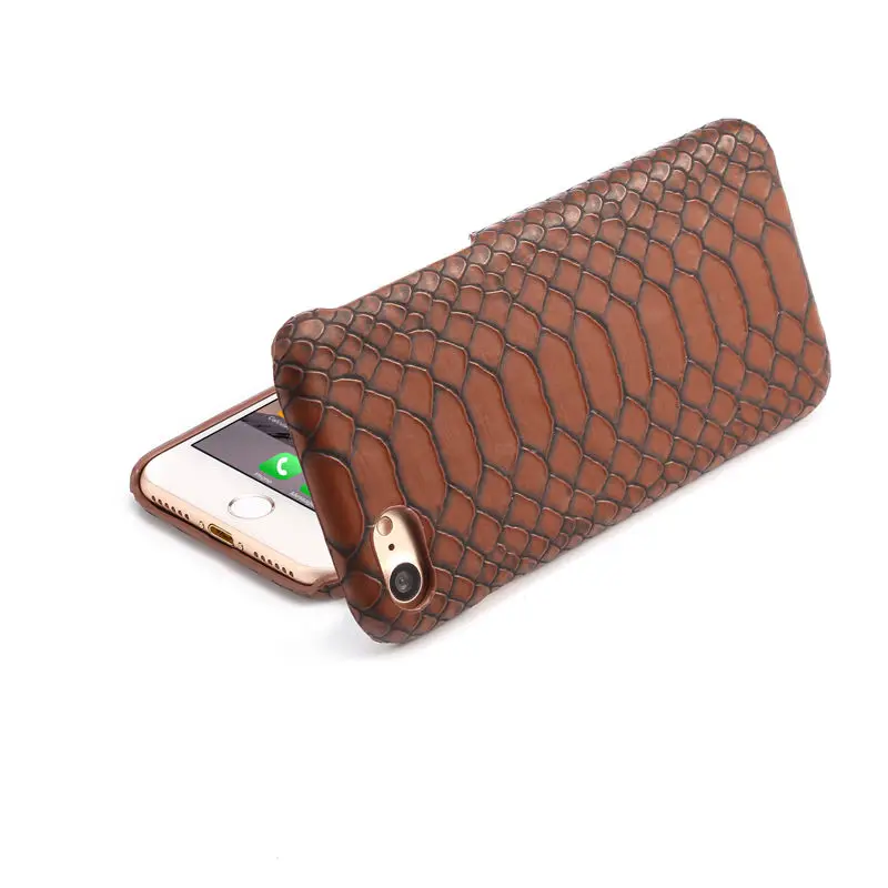 Aoweziic Luxury Snake Lizard Pattern PU Leather Hard Back Cover Case For iPhone X XS MAX XR 7P 6 6S 8 Plus 5S SE Phone Cases DIY
