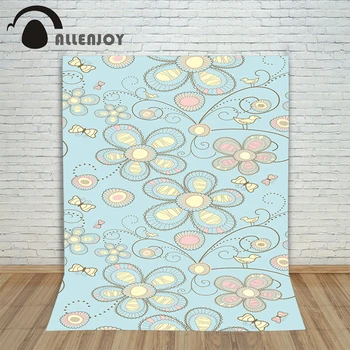 

photographic studio background Blue flowers cute new born xmas backdrop photography background pictures