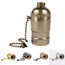 E26 стандарт США винт стандартный металлический светильник розеточный светильник патрон лампы с Тяговый цепной переключатель высокого качества