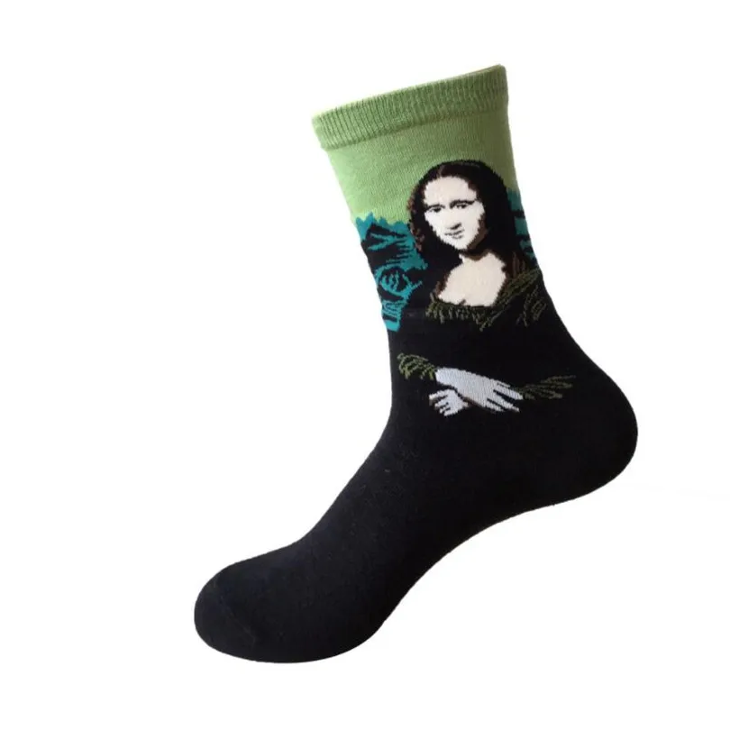 YGYEEG, модные художественные хлопковые носки с принтом, рисунок для женщин и мужчин, лидер продаж, дизайнерские носки, новинка, забавные носки в стиле Харадзюку на осень и зиму