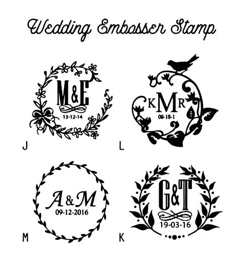 Дизайн вашего собственного свадебного тиснения штамп/пользовательские тиснения Печать для персонализированной/Свадебная печать