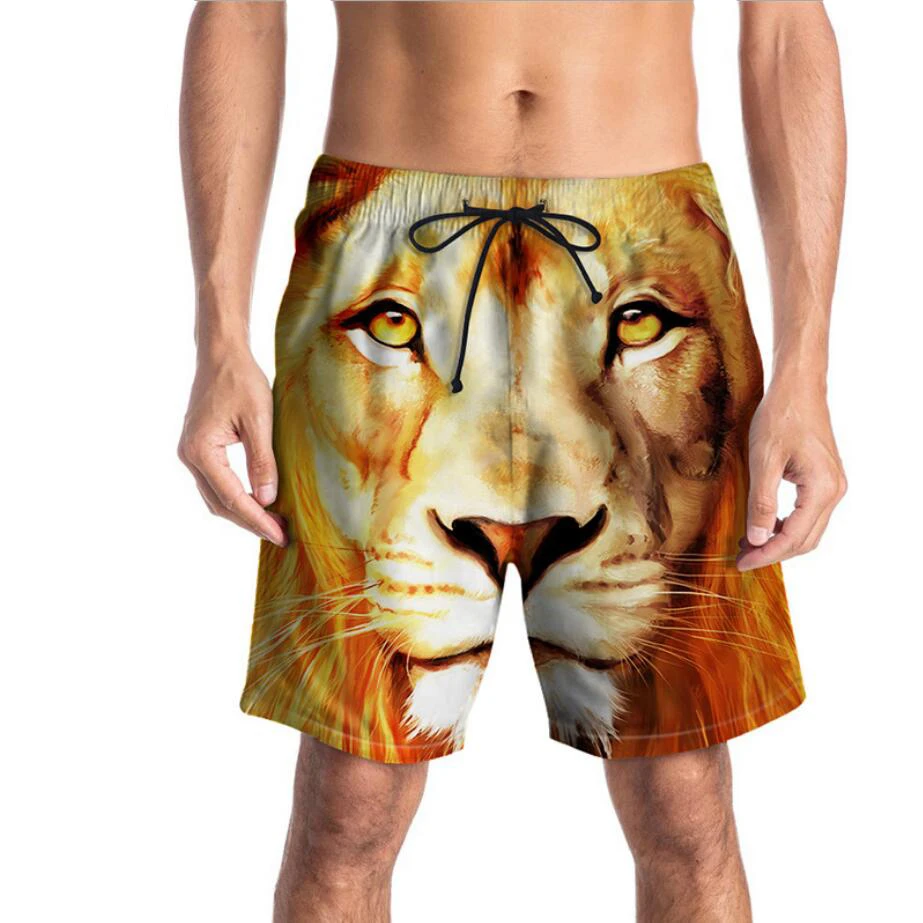 MIPU SHANGMAO Mens Leo Summer Beach Shorts Leisure Quick Dry Swimming Pants MIPU SHANGMAO Mens Leo Summer Beach Shorts Leisure Quick Dry Swimming Pants