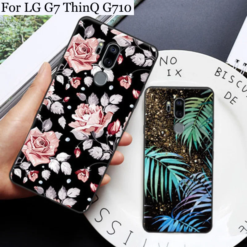 Для LG G7 чехол ThinQ мультфильм Пары стиль окрашенный мягкий корпус для G 7 G710 задняя