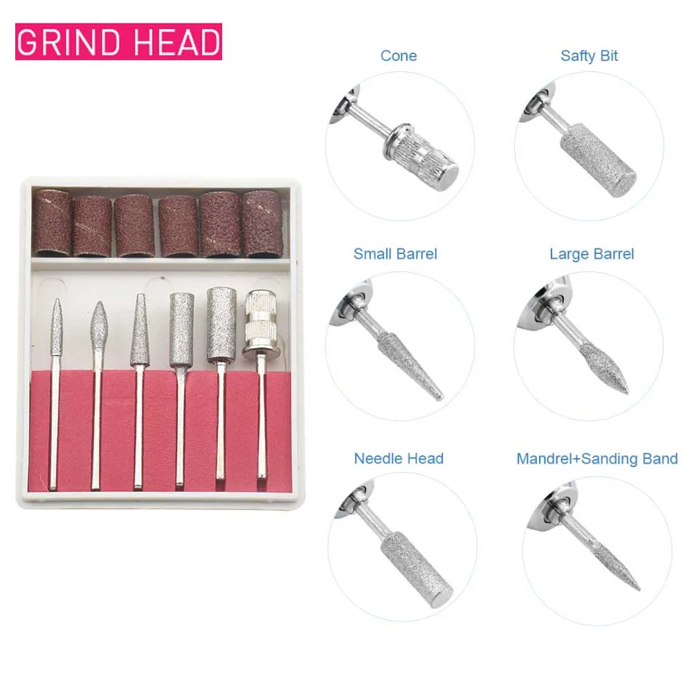 Kit de Lixa Elétrica para Unhas com 35000 20000 Rpm e e Rpm Máquina para Manicure e Pedicure Inclue Brocas Diversas 27 Brocas elétricas p manicure e acessórios