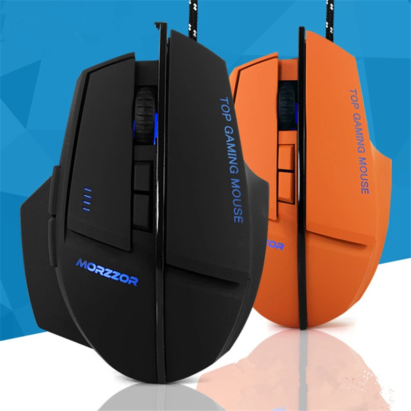 AWN игровая мышь 2400 dpi регулируемая компьютерная оптическая светодиодный 7 кнопок