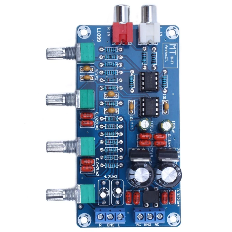 Kits de Hágalo usted mismo NE5532 HIFI OP-AMP Amplificador Preamplificador de placa de Control de Volumen Tono Eq 
