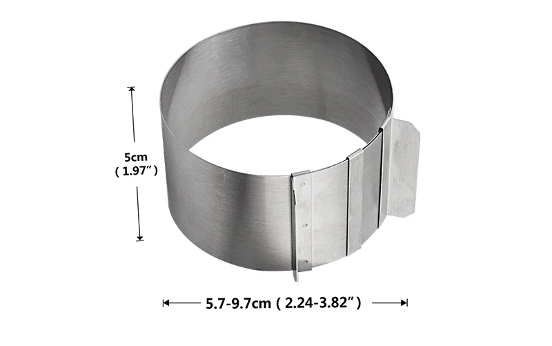 OBRKING 4 дюймов нержавеющая сталь круговое кольцо форма для торта выдвижной круг мусс кольцо инструмент для выпечки Форма для торта резак для торта