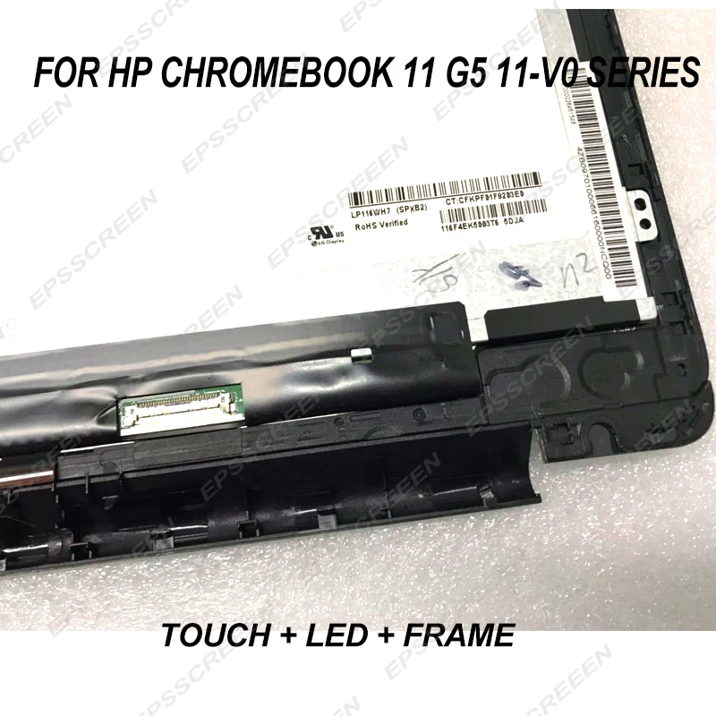 Для HP Chromebook 11-V020WM 11-V025WM 11-V020NR 11," HD lcd светодиодный сенсорный экран в сборе дисплей+ рамка для ноутбука