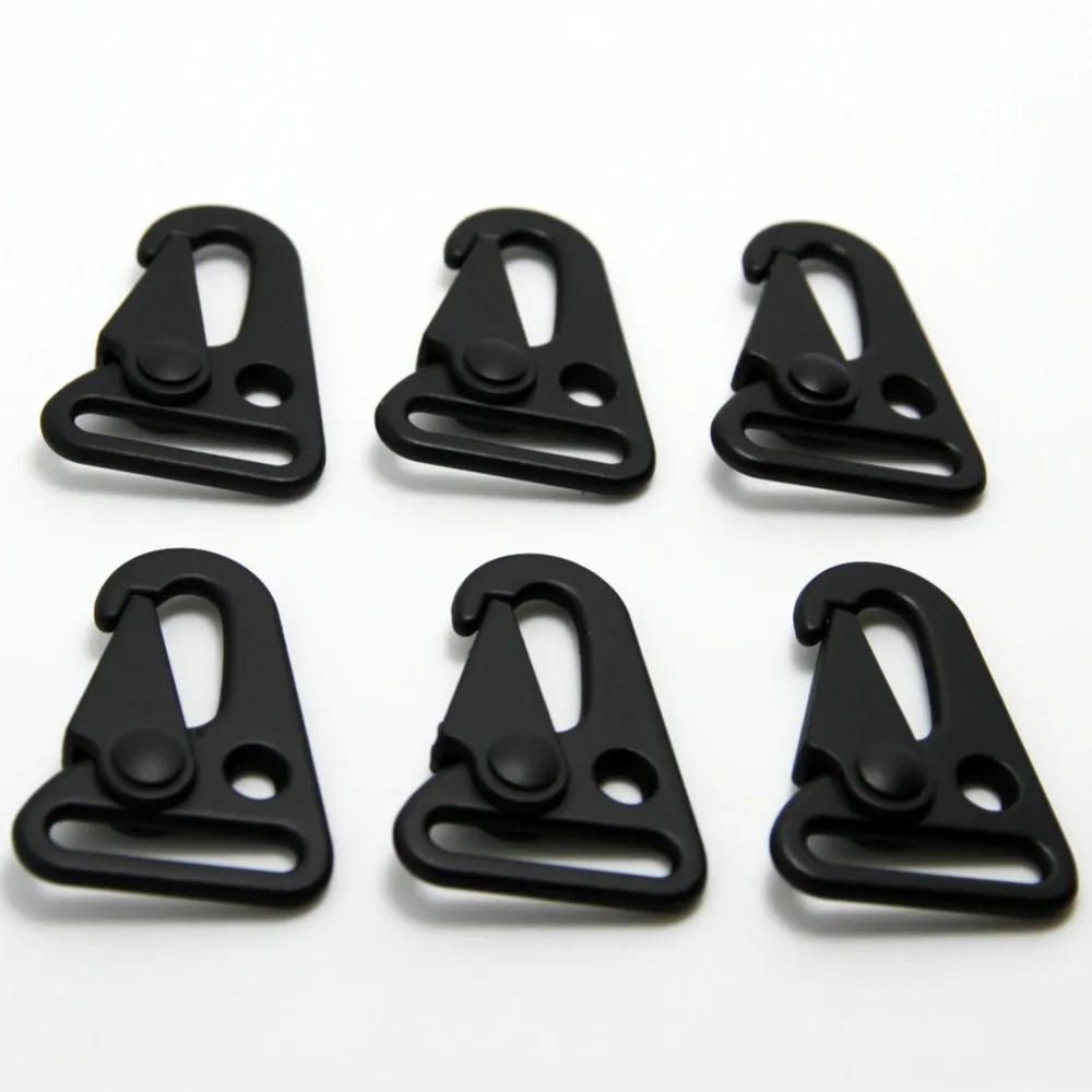 12pcs Black Tactical HK style 1" Sling Clips Snap Hook Rifle Gun Metal