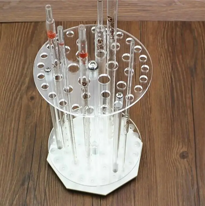 1pcs lab organic glass round rotating 42holes pipette rack tube PMMA holder tranfer pipette stand support 1pcs lab organic glass round rotating 42holes pipette rack tube PMMA holder tranfer pipette stand support