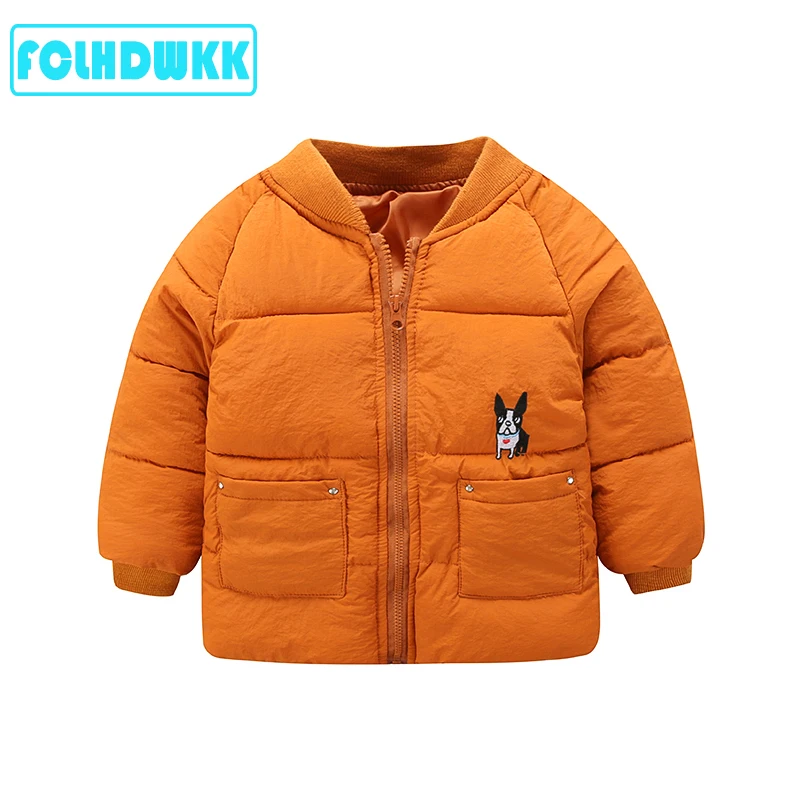 Новые весенне-зимние куртки для мальчиков и девочек, пальто с длинными рукавами для маленьких девочек, плотные теплые детские пальто, хлопковые куртки и пальто для мальчиков, От 2 до 8 лет