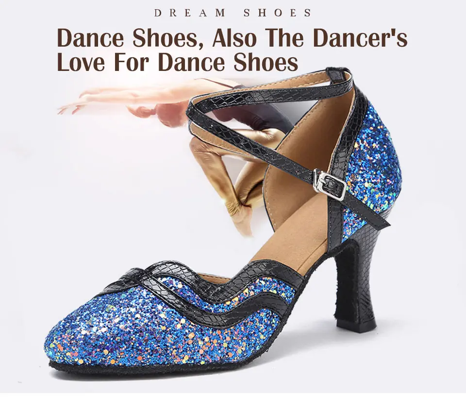Женские туфли на высоком каблуке для латинских танцев/сальсы; блестящие туфли с закрытым носком; женские бальные туфли для танго; обувь для профессиональных танцев; Каблук 5 см/7 см/8 см